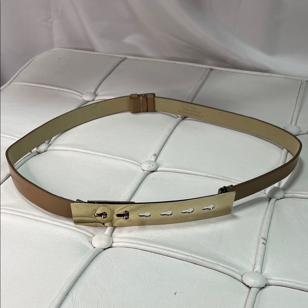 BCBGMaxAzria Gold and Brown Women's Belt